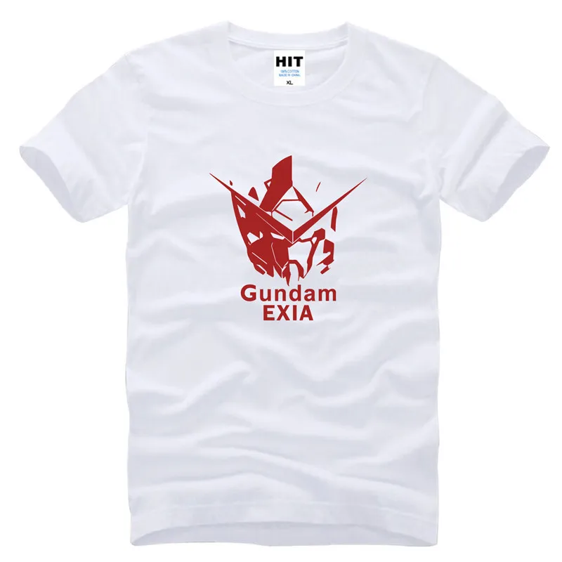 EXIA Gundam 00 anime Printed Mens Men T Shirt Tshirt Fashion 2015 New Short Sleeve O Neck Cotton T-shirt Tee Camisetas Hombre | Мужская