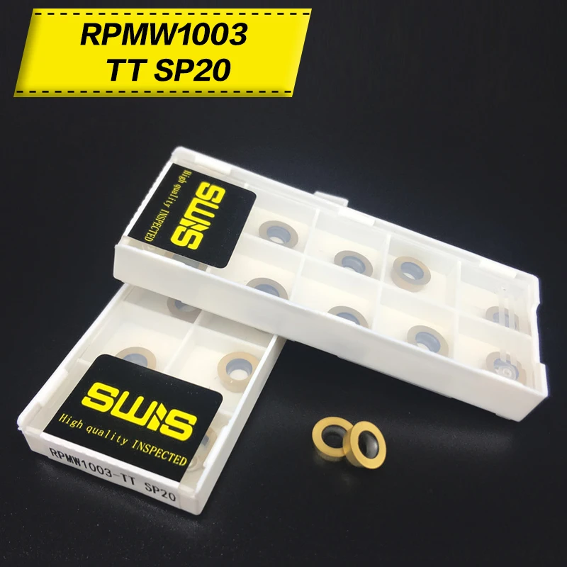 

10PCS RPMW1003 TT SP20 Carbide Insert Lathe Milling Mill cnc tools milling cutter face milling endmills RPMW1003