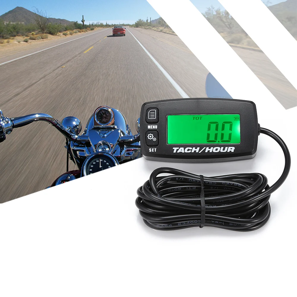 

Zeepin Car Motor Boat OBD2 HUD Head up Display OBD Digital Temperature Gauge Alarm Speed Measurement IP65 Hour Meter Tachometer