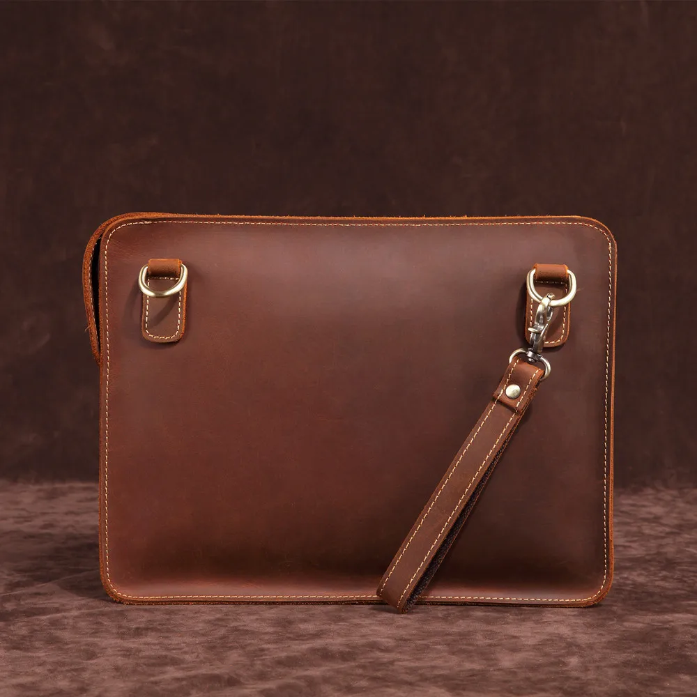 

Real Leather Clutch Male Genuine Leather Messenger Bag Men Shoulder Bag Sac 2019 Irregular Male Bag Shoulder