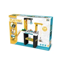 BEST 54pcs Playing series Simuational Pretend Play Construction platform Repair tool Boys Kids Toys birthday Holiday Gift