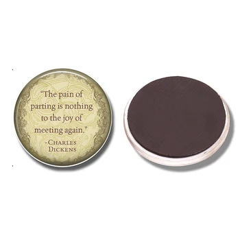 

The Pain of Parting Is Nothing Fridge Magnet Charles Dickens Quote Glass Magnetic Refrigerator Stickers Note Holder Home Decor