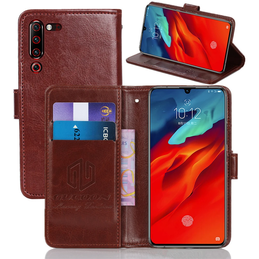 

GUCOON Classic Wallet Case for Lenovo Z6 Pro Cover PU Leather Vintage Flip Case for HTC U12 Life Fashion Phone Bag Shield