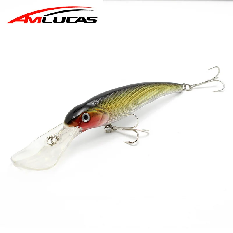 Amlucas كبيرة طعوم صيد سمك البلمة 16.5 سنتيمتر 27.1g Crankbait Wobblers الأسماك الطعم الثابت مع 2 خطاطيف للصيد صيد السمك WW187 Amlucas كبيرة طعوم صيد سمك البلمة 16.5 سنتيمتر 27.1g Crankbait Wobblers الأسماك الطعم الثابت مع 2 خطاطيف للصيد صيد السمك WW187