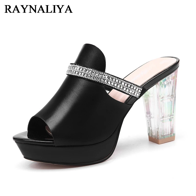 

Women Sandals 2018 Ladies Summer Slippers Shoes Women 9CM High Heels Sandals Fashion Rhinestone Shoes New YG-B0103