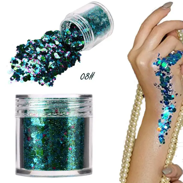 12 Colors body glitter powder Shimmer Loose Sequins Powder Face Body Glitter Paillette Nail Art