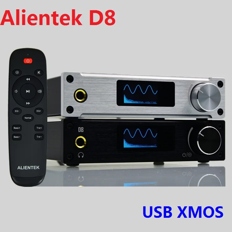 Baratos 2018 nuevo aliantek D8 amplificador de Audio Digital completo entrada USB XMOS Coaxial óptico AUX 80W * 2 24Bit 192KHz DC28V 4.3A