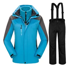 Русская зима минус 35 градусов горный лыжный костюм для женщин ветрозащитный водонепроницаемый термо сноуборд куртки и брюки 1 комплект