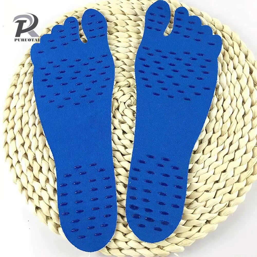 Ласты для плавания стелька-носок невидимые наклейки обувь силиконовой резины пляжная Невидимый склейки подошвы Аква обувь для преодоления воды стельки