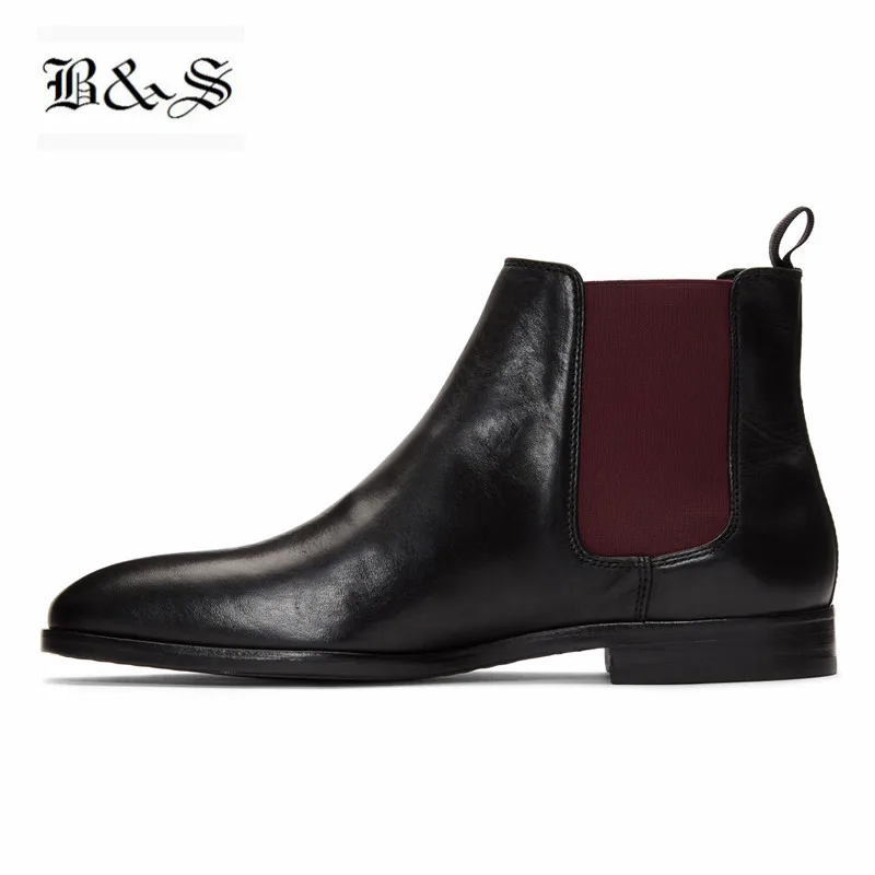 Черный и улица 2019 высокие без шнуровки мужские замшевые кожаные ботинки челси