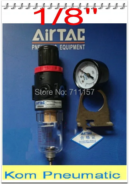 

Free Shipping Source Treatment Unit , AFR 1500 1/8" Pneumatic Air Filter Regulator With Pressure Gauge