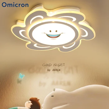 

Omicron Chandeliers LED White Cartoon Sun Smile Lights Originality Modern Chandelier Dimming Lights For Living Room Bedroom Lamp