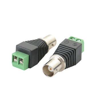 

100pcs Green BNC Female Adapter Terminal Connector Monitoring Video Q9 Positive and Negative Terminals Free Solder Plug