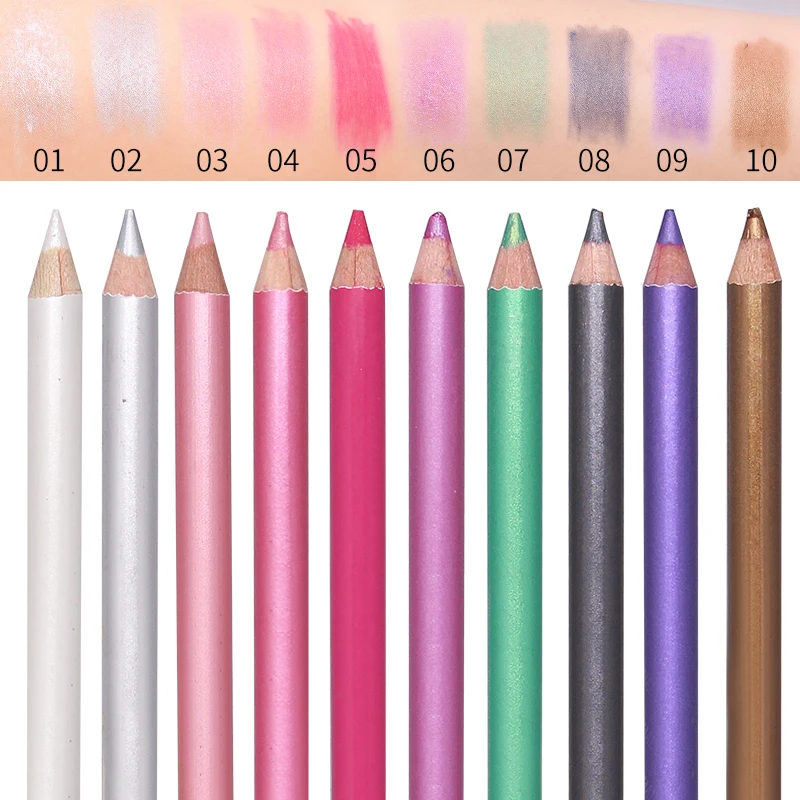 Новинка, 10 цветов, водонепроницаемый маркер, тени для век, карандаш, косметика, стойкий хайлайтер, мерцающий макияж, тени для век, карандаши