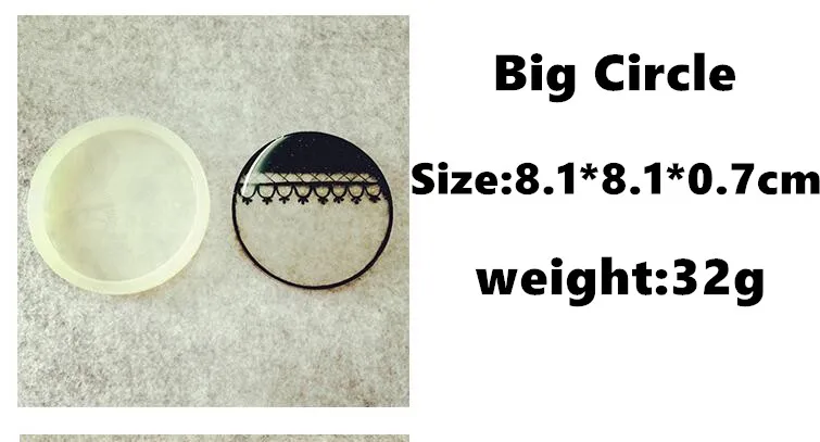 Новое поступление квадратный круг овальной формы силиконовая форма DIY полимерная глина инструменты Базовая пластина из эпоксидной смолы прямоугольная силиконовая форма - Цвет: big cricle