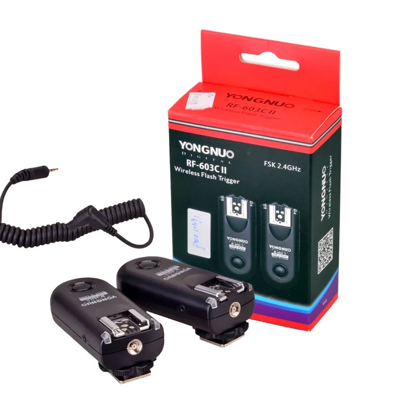 YONGNUO-2pcs-RF-603-II-Flash-Trigger-Transceiver-Set-Shutter-Release-for-Canon-Nikon-Pentax-DSLR
