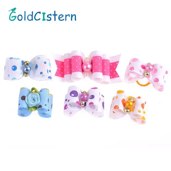 

Wholesale Cheap 50 pcs Dog Puppy Cat Bows Pets Grooming Hair Gift Pet Charms Mix Design Accessories Pet Kitty Supplies