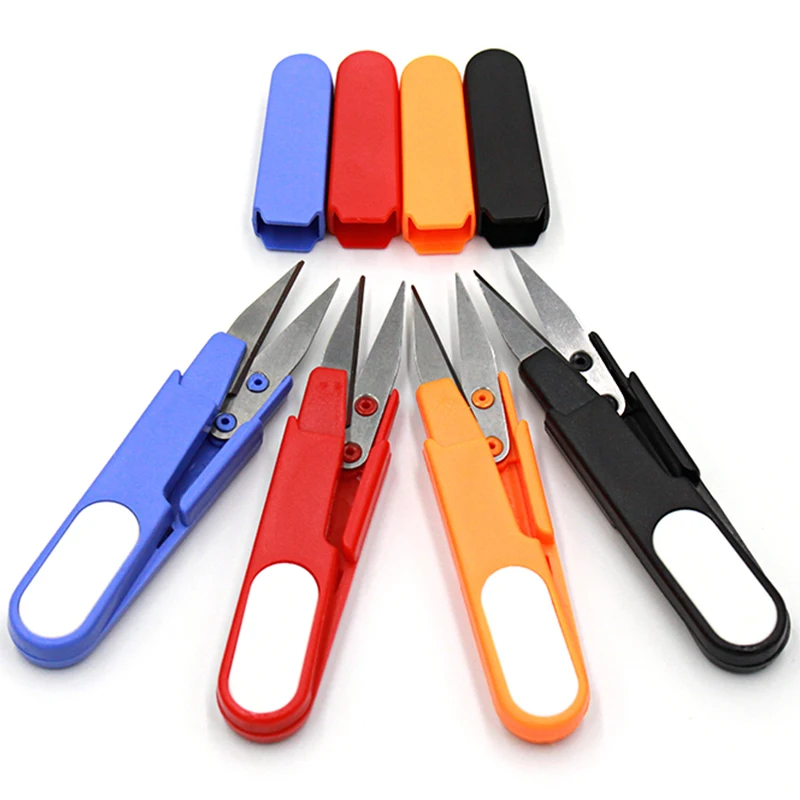 

1PCS fishing scissors small scissors with cap scissors yarn cross stitch embroidery scissors Using sewing thread cutting