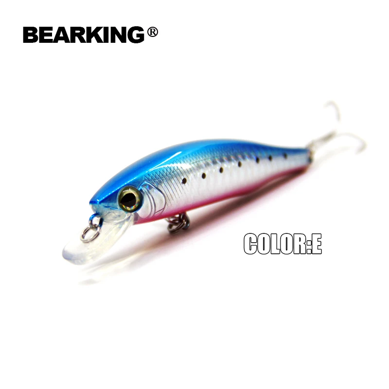 Bearking 5 шт. гольян рыболовная приманка лазерная жесткая искусственная с 3d глазами 8