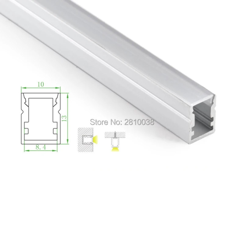 10 X 1M Sets/Lot U type Anodized led aluminum profile china and Extruded I Shaped aluminum channel for recessed wall lights