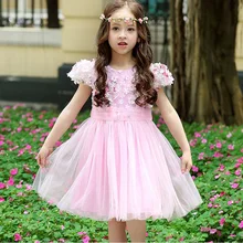Платье для девочек шифоновое платье принцессы для маленьких девочек детская одежда без рукавов праздничная одежда для дня рождения, свадьбы Возраст 3, 6, 8, 10, 12 лет