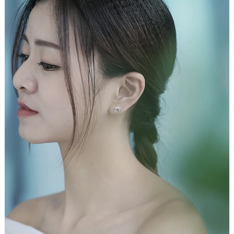 17 Silver stud earrings