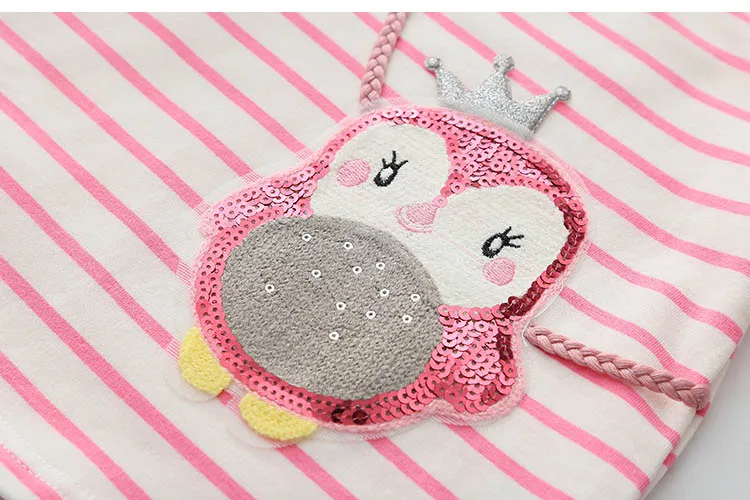 Children Penguin Tops 2018 Hot Sale Spring Autumn Kids Clothes Long Sleeve O-Neck Strip Girl Long Sleeve T Shirt (16)