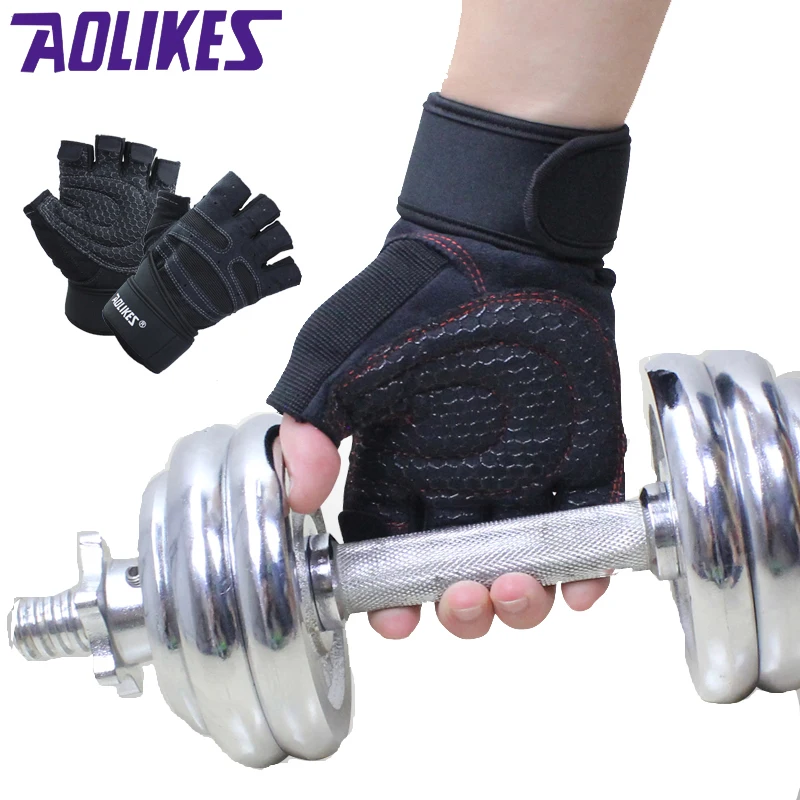 Aolikes قفازات التدريب ياقة الجسم تنمية المهارات multifunction الرجال النساء امتصاص العرق قفازات المقاومة الاثقال