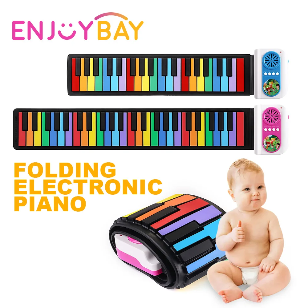 Enjoybay 49 Keys Roll Up Electronic Piano Toy Kids Silicone Midi