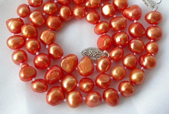 

wan 002328 baroque freshwater cultured pearl necklace 2pc