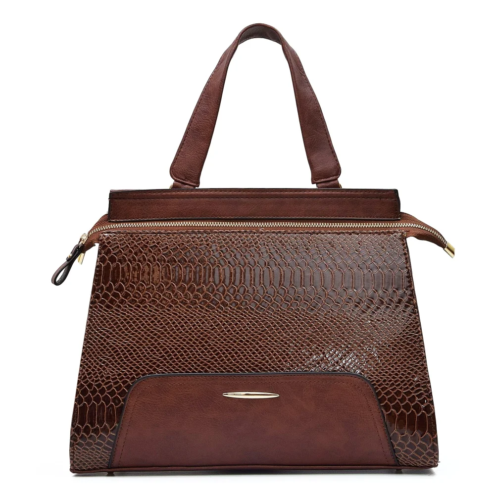 

Serpentine Pattern PU Leather Women Handbag Female Snake Crossbody Shoulder Bag Large Designer Totes Retro Lady Messenger Bag