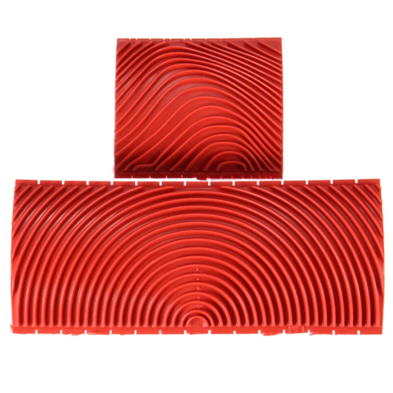 2pcs Large Small Wood Graining Pattern Rubber DIY Graining  Painting Tool For Wall Decorative Tools