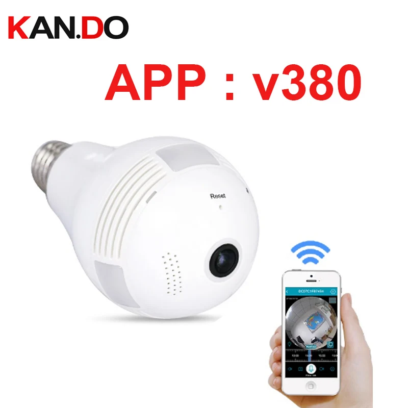V380 HD 1.3mp 360 градусов панорамная камера Wifi VR IP видеонаблюдения с дистанционным