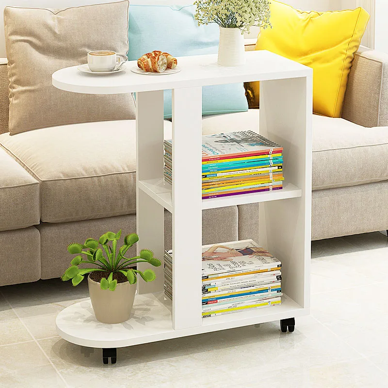 Simple mini Coffee Table Movable Sofa Side Table Creative Nightstand living room Sofa Side Cabinet Tea Table home furniture