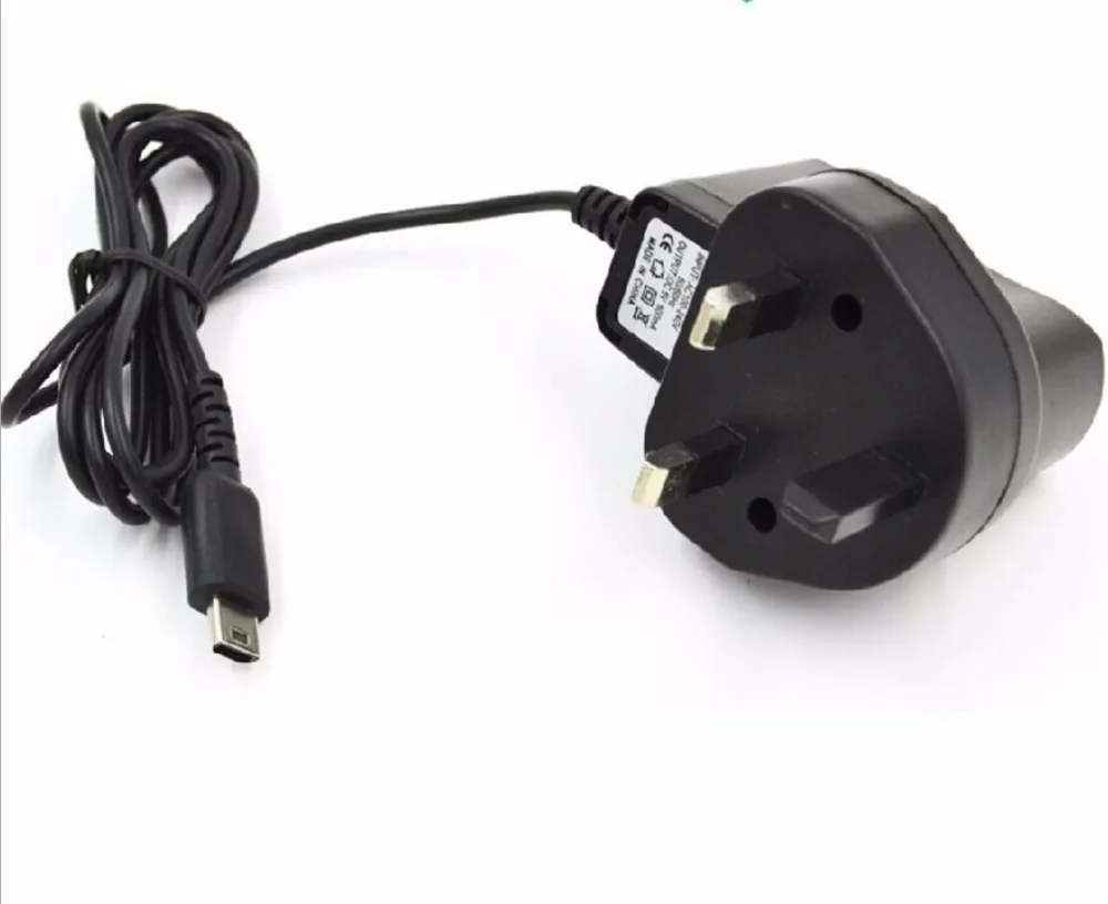 100 шт. Великобритании Подключите зарядное Зарядное устройство адаптер переменного тока Питание кабель, шнур для ndsi 3DS ndsill 3dsll игровой консоли