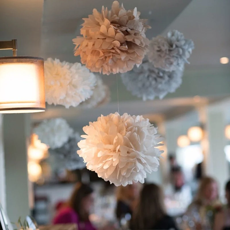 1 шт. 10 &quot(25 см) папиросная бумага Pom Poms DIY креативные бумажные Цветочные шары для