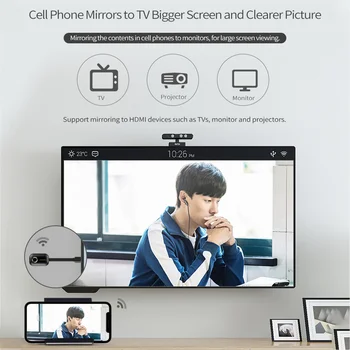 

1080P HD Image TV Stick G9 Wireless Wifi Display Receiver HDMI Dongle 2.4Ghz+5G MiraScreen Dual-Band Miracast Airplay Mirroring