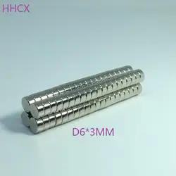 50 шт./лот дисковый магнит 6x3 мм N35 Сильный диск NdFeB неодимовый магнит редкоземельный магнит 6*3 мм неодимовые магниты 6 мм X 3 мм