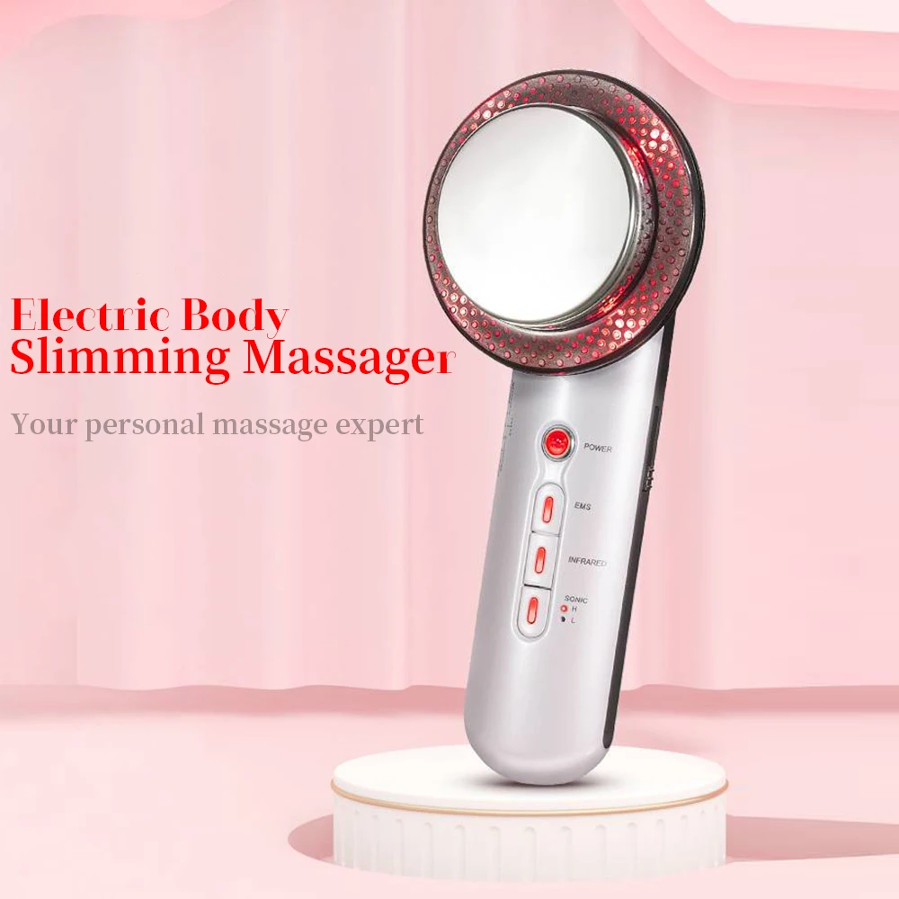 Ultrasonic 3 In 1 Massage Galvanic EMS Photon SPA Body Cellulite Skin Care Infrared Fat Removal Therapy Beauty Slimming Device