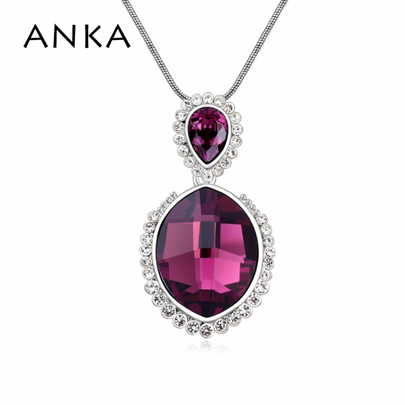 

ANKA austrian crystal necklace big water drop pendant necklace Main Stone Crystals from Austria #107300