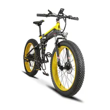 Folding Electric Cruiser Bike Cyrusher XF690 500W 48V 10A Fat Bike Full Suspension 7 Speed All-Road Mountain Snow Bicycle ebike