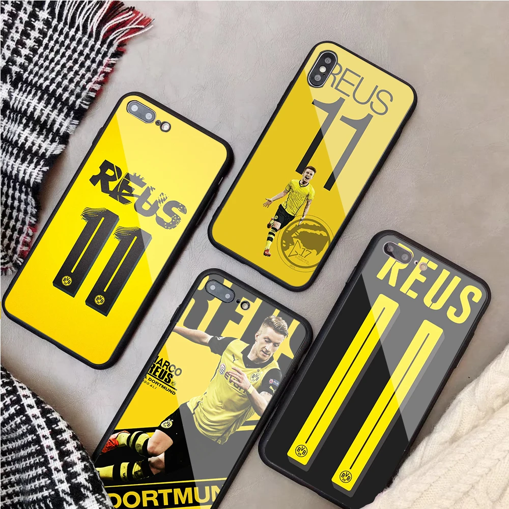 

Marco Reus 11 Tempered Glass Phone Case For iPhone XR XS XS Max 8 7 6 6S Plus For iPhone 5 5C SE 5S X