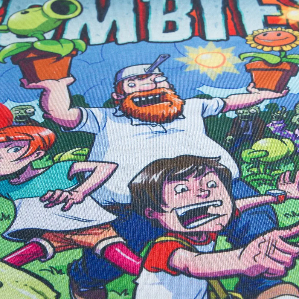 Г. Новая хлопковая футболка с короткими рукавами для мальчиков и девочек с принтом Растения против Зомби детские летние футболки, топы, одежда