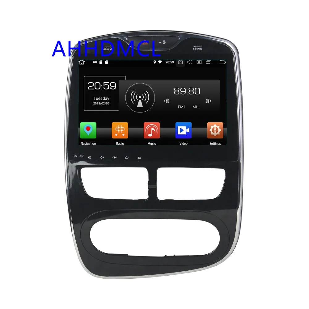 Car Multimedia Player Stereo Radio Audio Android 8.0 GPS Navigation For Renault  Clio Manual Air Conditioning