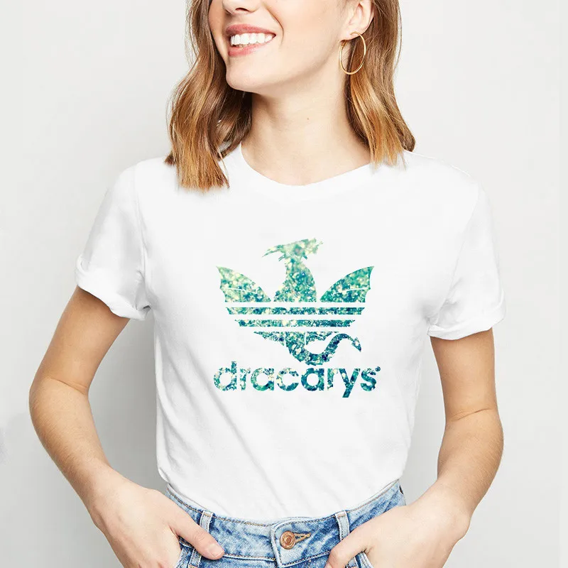 Dracarys Футболка женская мама драконов белая с принтом vogue Футболка camiseta летние топы dracarys Винтажная Футболка femme mujer - Цвет: xb42207