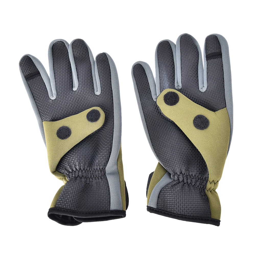 1 Pair Neoprene Winter Fishing Glove Anti Slip Men Breathable Durable