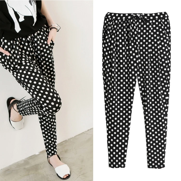Casual Women Pants Summer Style Trousers Plus SIze 3XL Printing Loose Stretch Harem Pant HYS8663 | Женская одежда