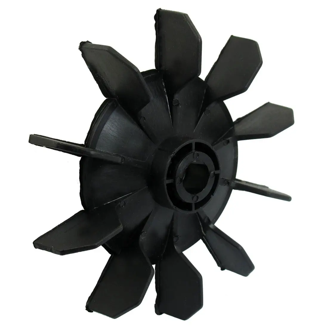 YOC 5* New Air Compressor Part Black Plastic 14mm Inner Dia. Ten Vanes Motor Fan Bladein Fans