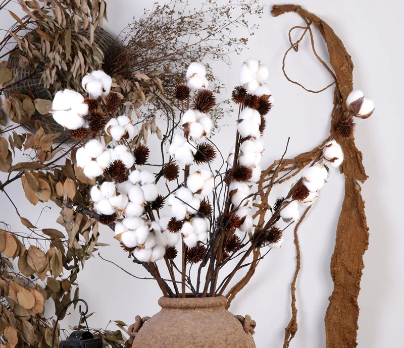 JAROWN Artificial Flower Cotton Home Indoor Decoration Flower Arrangement Wedding Photography Props Floral Retro Eternal Flowers (14)