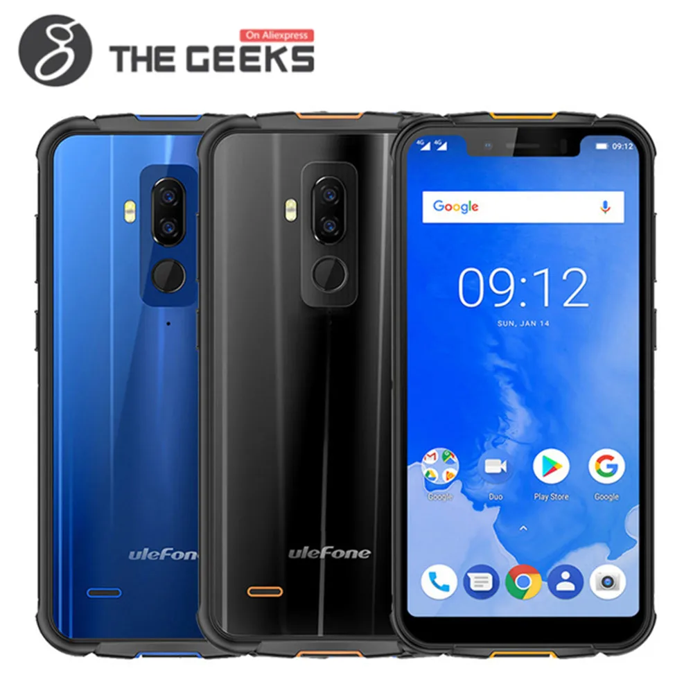 Ulefone Броня 5 5,85 "HD + Android 8,1 IP68 Водонепроницаемый смартфон Helio P23 MT6763 Восьмиядерный 4 GB + 64 GB 16MP двойной Камера OTG NFC 4G